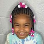 Kid's Style/ natural hair/braids and beads  price goes up with added hair and depending on the style