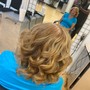 Wash and Blow dry with wand curls