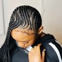 11+ straightback feedin braids