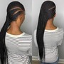 Feed-in layer+box braids