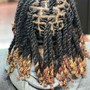 (Two Strand Twist) on Locs Long Hair