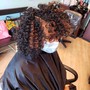 Short hair Silk Press and Curl