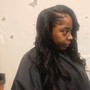 Natural blowout/silk press