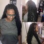 Perimeter + top 2 rows Small knotless/Box Braids touch up