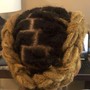 Short Loc retwist with a shampoo