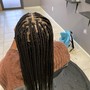 Individual Faux Locs Middle Back