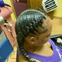 Knotless Braided Styles with hair added (NO INDIVIDUAL BRAIDS)