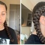 Updo/sleek ponytail