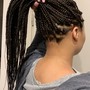 Small feed in ponytail