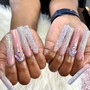 2 Raw Glitter Nails