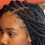 Smedium Box Braids waist