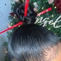 High ponytail w/baby hair