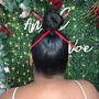 High ponytail w/baby hair