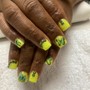 Full set nails with designs