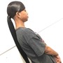 Braided Ponytail w/ Swoop Bang