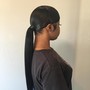 Add stitch braids to ponytail