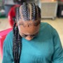 Medium cornrows ( simple design )