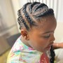 Natural French Braids W/ design