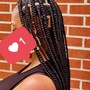 Box Braids With Real Hair (Medium)