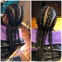 10-12 Straight back feed-in braids