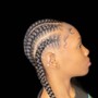 Kids two Braids no weave