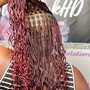 Small Boho Knotless Braids (Mid Back)