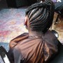 French Braids on Natural Hair