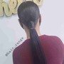 Ponytail with hair