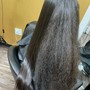 Straightening treatment on leave out