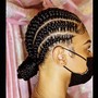 2 feeding Cornrows straight back