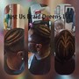 Men Cornrows (straight back)($20.00 deposit)