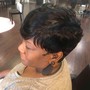 Permanent Color short natural  hair