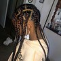 Criss Cross small knotless Braids (up to waist length)