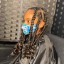 4-6 Braids Natural Hair Half Head