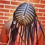 Box Braids With Real Hair (Medium)