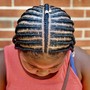 Box Braids With Real Hair (Medium)