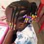 Kid's Braids and beads with added hair