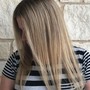 Root touch up, cut and style