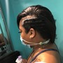 Relaxer/Sew in pieces between natural hair