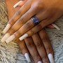 Full set French with gel polish short