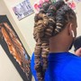 Natural hair box braids