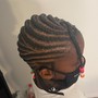 Feed In Ponytail w/ Small Braids