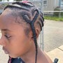 Basic Cornrows with added hair