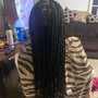 Knotless braids mid back length