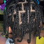 “Under cut” Box Braids/twists on natural hair