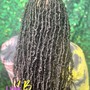 Distressed Soft Locs OVER Natural Locs