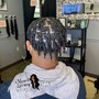 Men’s Single Braids (thin/ short textured hair)