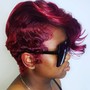 Deluxe package (relaxer, cut , semi  permanent color or  rinse  )