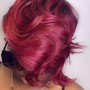 Deluxe package (relaxer, cut , semi  permanent color or  rinse  )