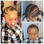 Feed-in cornrows/lemonade braids/hair added braids)